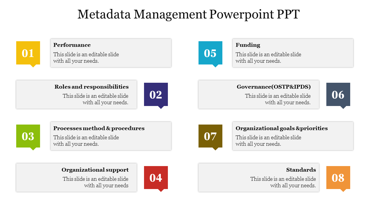 Incredible Metadata Management PowerPoint PPT Design